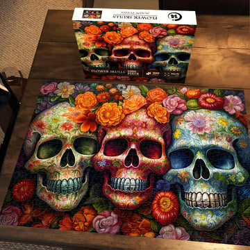Halloween Flower Skull puzzle puzzle 1000 pezzi